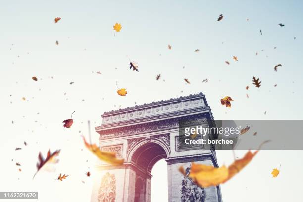 autumn in paris - tourism drop in paris stock pictures, royalty-free photos & images