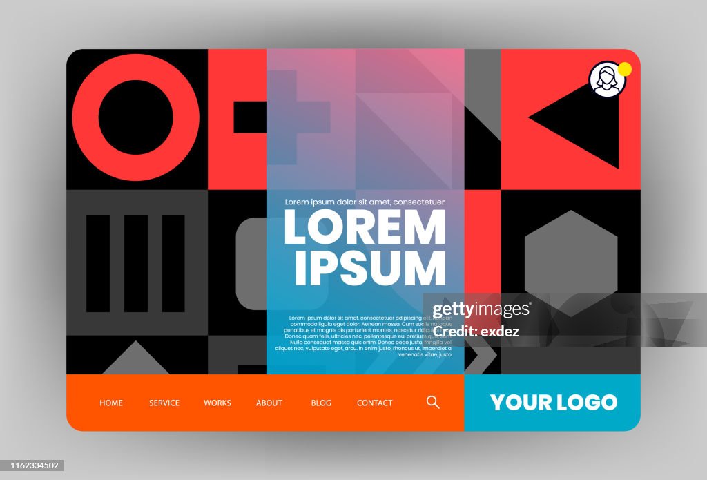 Modern Website Template Design High-Res Vector Graphic - Getty Images