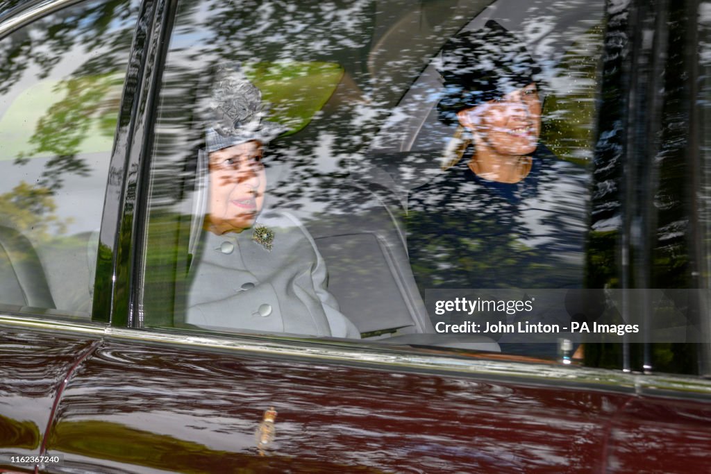 Queen Elizabeth II attends church