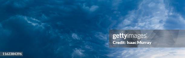 panaramic picture of turbulent stormy sky - plano texas stock pictures, royalty-free photos & images