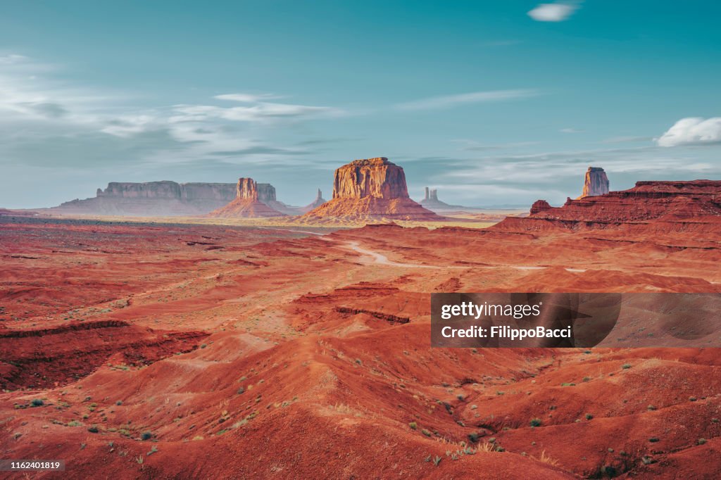 Monument Valley during a sunny day