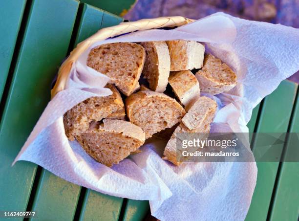 white bread in the basket - reggio calabria italy stock pictures, royalty-free photos & images