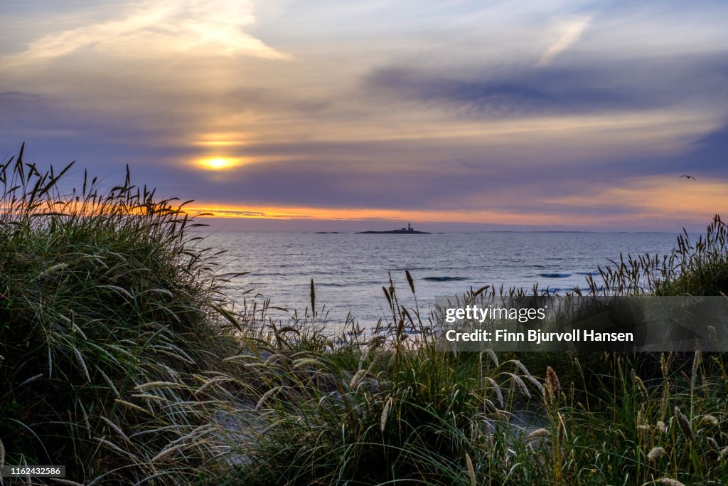 Landscape From Jæren In Rogaland Norway Dunes Gras And Straws In The ...