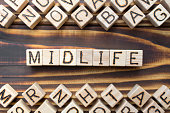 midlife wooden cubes with letters