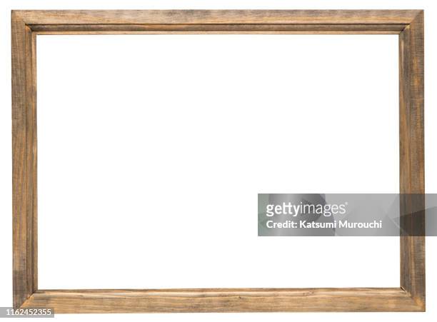 wooden picture frame background - 枠 ストックフォトと画像