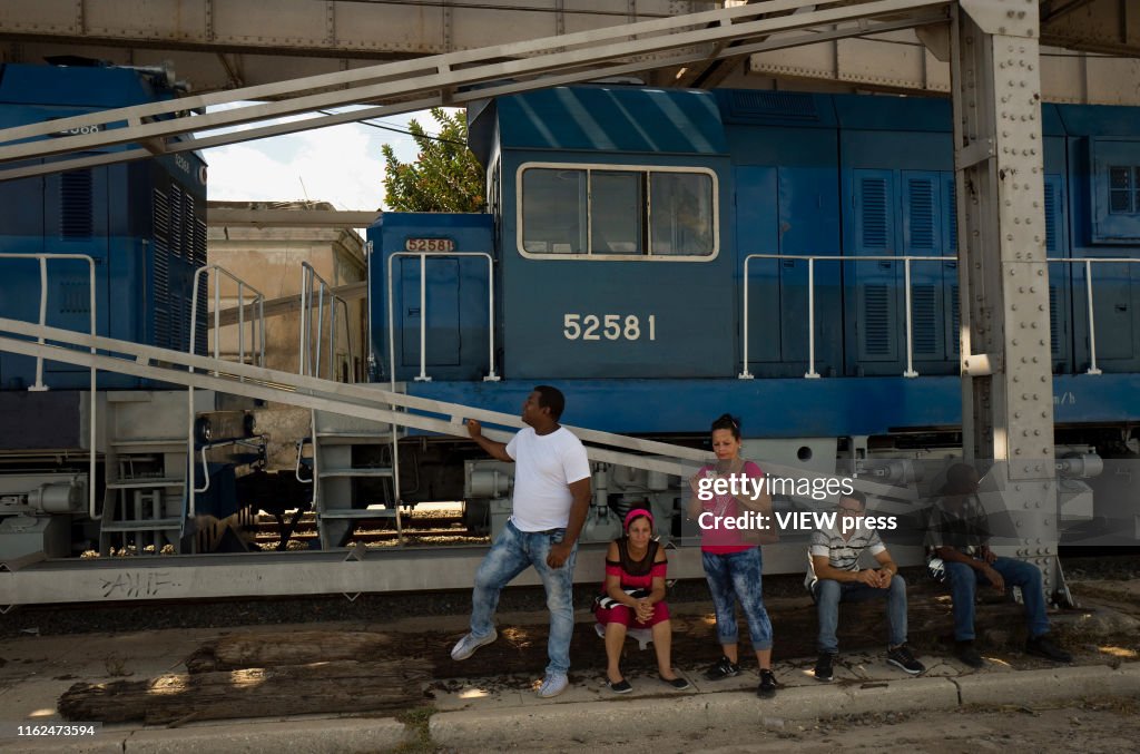 New train rolls through the island during a first trip with passengers from Havana to Santiago de Cuba.