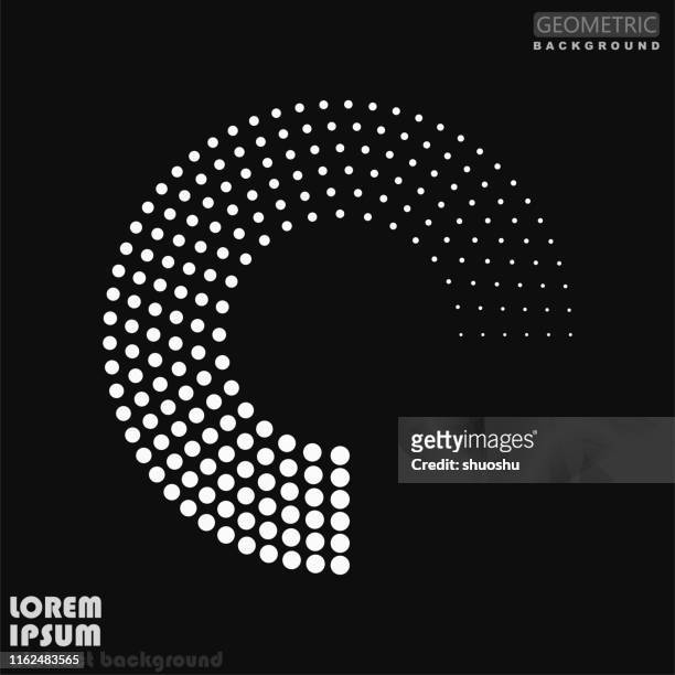 black and white smooth curve style spots flowing pattern background - graphics circles stock illustrations