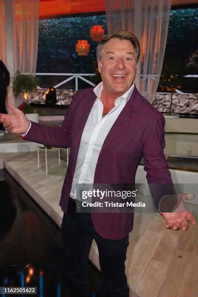 Patrick Lindner during the television show "Willkommen bei Carmen Nebel" at Baden-Arena on July 13, 2019 in Offenburg, Germany.