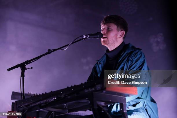 James Blake performs on stage at Shed 10, Queen's Wharf on July 17, 2019 in Auckland, New Zealand.