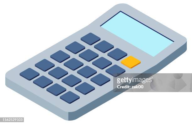 icon of isometric calculator - budget calculator stock illustrations