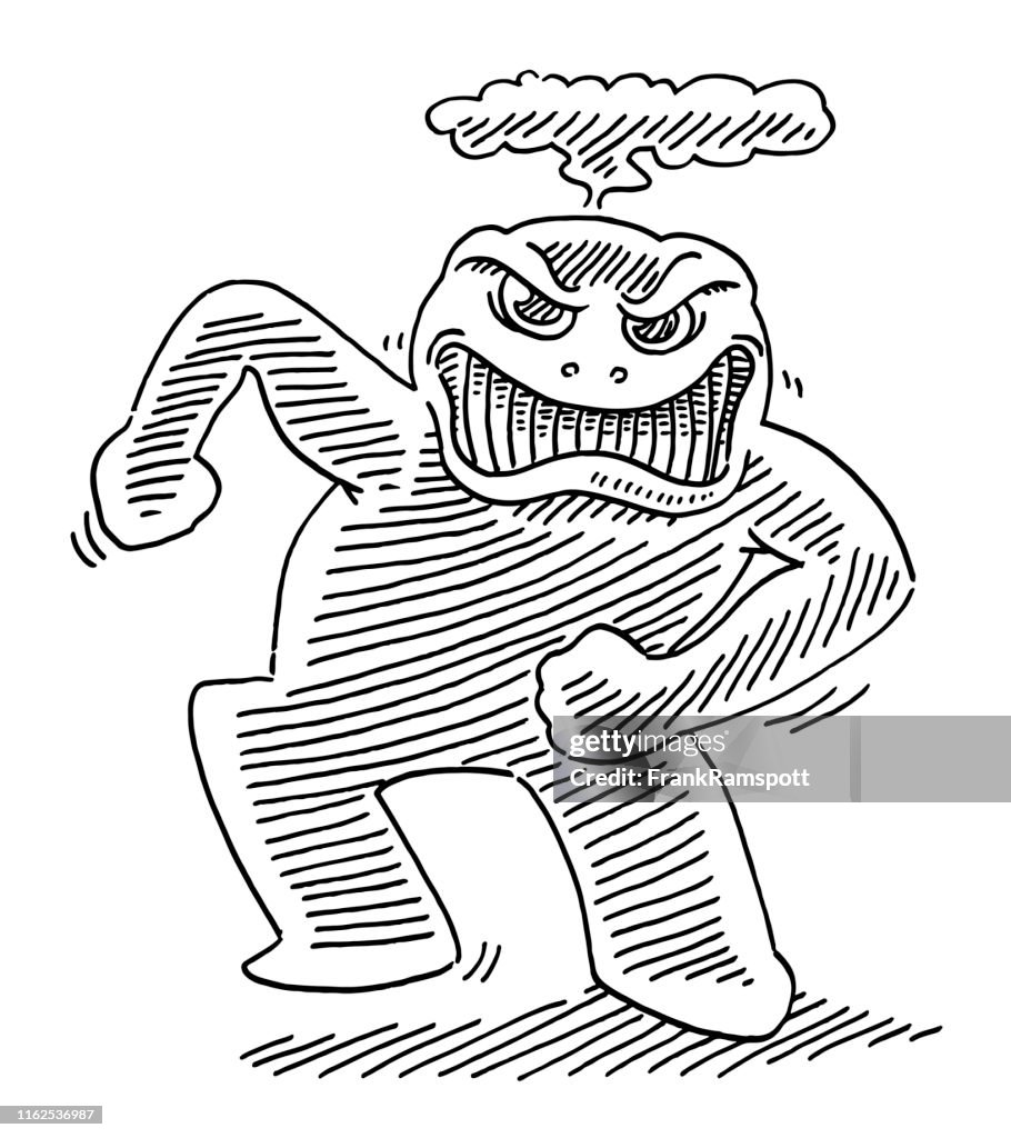 Angry Shell Drawing Angry Cartoon Creature Drawing High-Res Vector Graphic - Getty Images