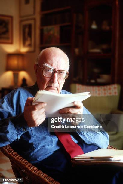 Italian writer Andrea Camilleri , Rome, Italy, May 2000.