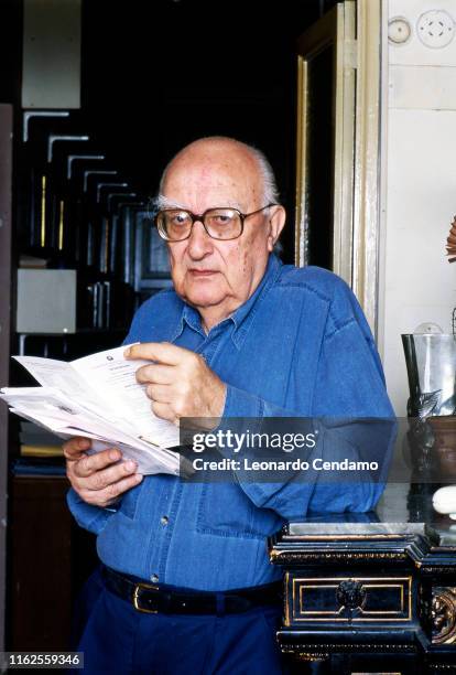 Italian writer Andrea Camilleri , Rome, Italy, May 2000.