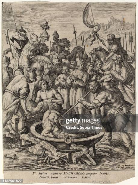 Crispijn van de Passe I after Maarten de Vos, History of the Maccabees, Dutch, c. 1565 - 1637, engraving on laid paper