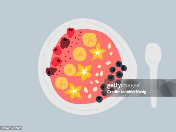 illustrations, cliparts, dessins animés et icônes de illustration de cuvette de smoothie - aliment cru