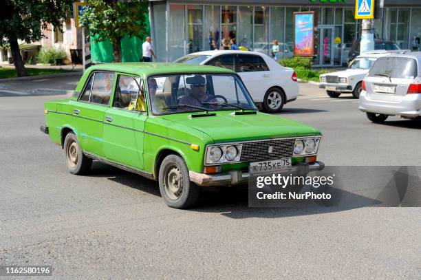 Lada on the street in Chita, Zabaykalsky Krai, Russia on August 18, 2019