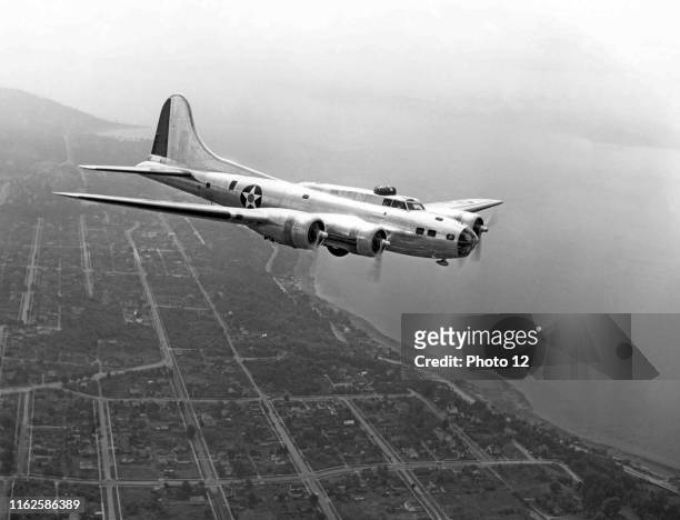 American heavy bomber Boeing B-17E "Flying Fortress". 1942.