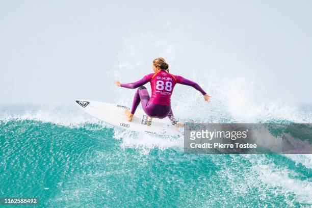 Defending event winner Seven-time WSL Champion Stephanie Gilmore of Australia is eliminated from the 2019 Corona Open J-Bay with an equal 5th finish...