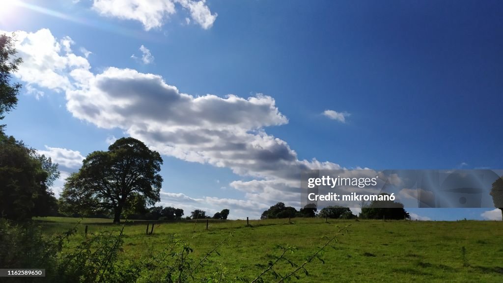 Irish Rural Field Aerial View Of Irish Rural Scene On Sunny Summer Day In Tipperary ...