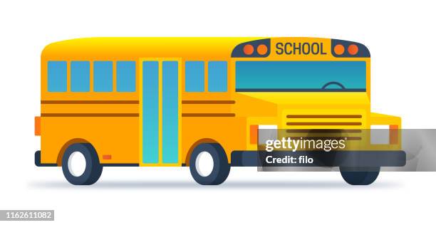 back to school bus - junior high stock illustrations