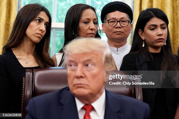 President Donald Trump hosts survivors of religious persecution from 17 countries around the world, including Iraqi Yazidi human rights activist and...