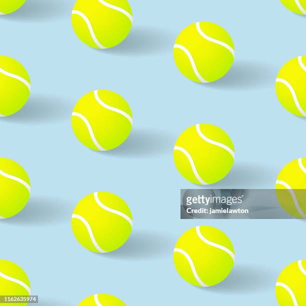 tennis ball nahtloses muster - open stock-grafiken, -clipart, -cartoons und -symbole
