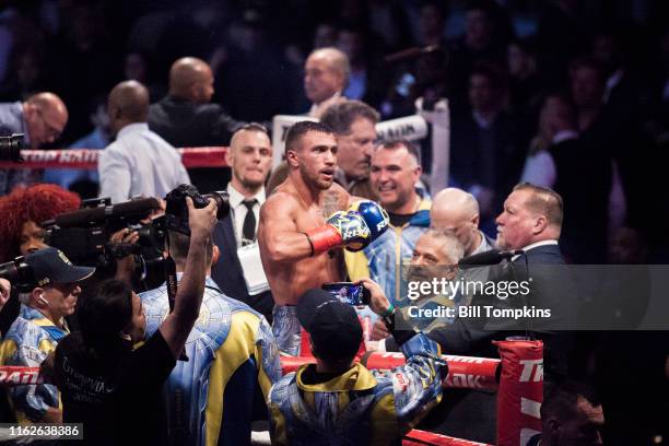 Bill Tompkins/Getty Images Vasyl Lomachenko defeats Guillermo Rigondeaux by RTD in the 6th round. Madison Square Garden on December 9, 2017 in New...