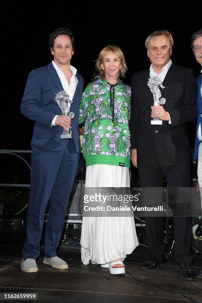 David Greenbaum, Trudie Styler and Andrea Griminelli attend 2019 Ischia Global Film & Music Fest on July 17, 2019 in Ischia, Italy.