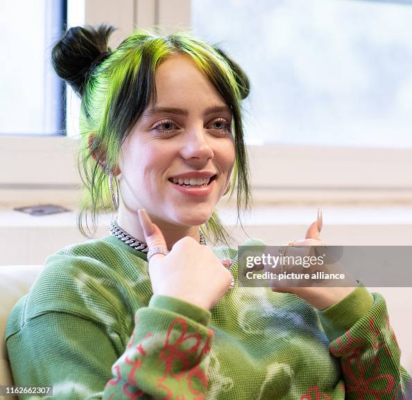 The US-American singer Billie Eilish during an interview at the music... News Photo - Getty Images The US-American singer Billie Eilish during an interview at the music... News Photo - Getty Images