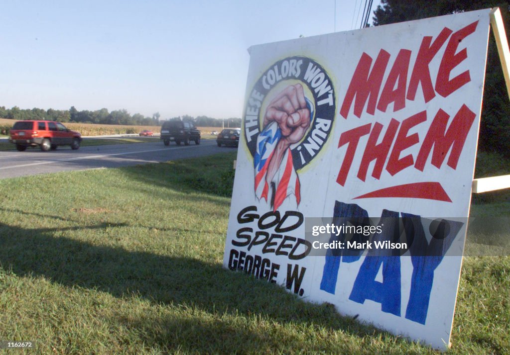 Highway Sign Urges Retaliation for Attacks