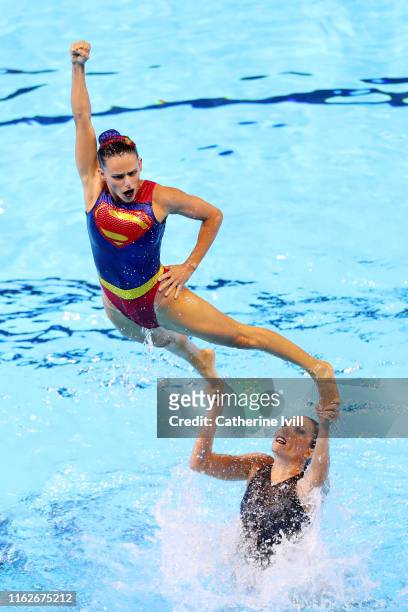 Team Brazil competes in the Free Combination preliminary round day seven of the Gwangju 2019 FINA World Championships at Yeomju Gymnasium on July 18,...