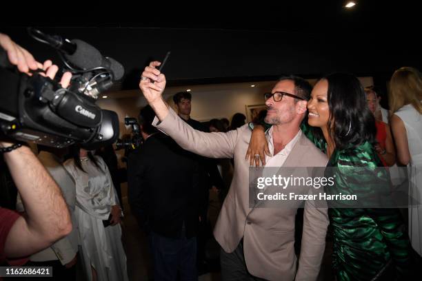 Lawrence Zarian and Garcelle Beauvais attend the Brain Health Initiative 100th Anniversary Of Women's Suffrage Gala at Eric Buterbaugh Los Angeles on...