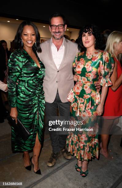 Garcelle Beauvais, Lawrence Zarian and Rumer Willis attend the Brain Health Initiative 100th Anniversary Of Women's Suffrage Gala at Eric Buterbaugh...