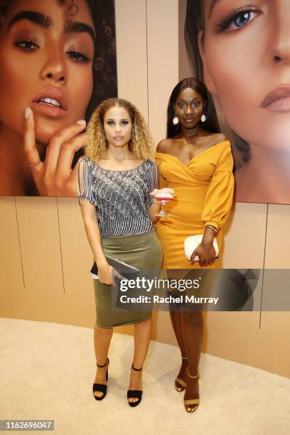 Mariah Martin and Arame Fall attend Dose of Colors presents MEET YOUR HUE POP UP on July 17, 2019 in Beverly Hills, California.