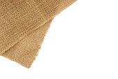 Rustic brown burlap cloth.
