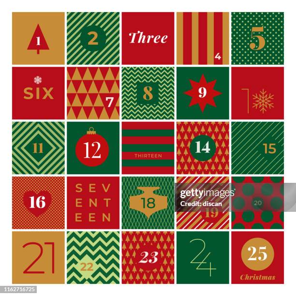 weihnachts-adventskalender. - advent calendar surprise stock-grafiken, -clipart, -cartoons und -symbole