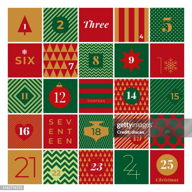 christmas advent calendar. - advent calendar stock illustrations