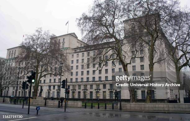 Ministry of Defence Main Building, located on Whitehall in London. The building was designed by E. Vincent Harris in 1915 and constructed between...