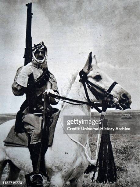 Arab Legion mounted rifleman, 1948. The Arab Legion was the regular army of Transjordan and then Jordan in the early part of the 20th century. The...