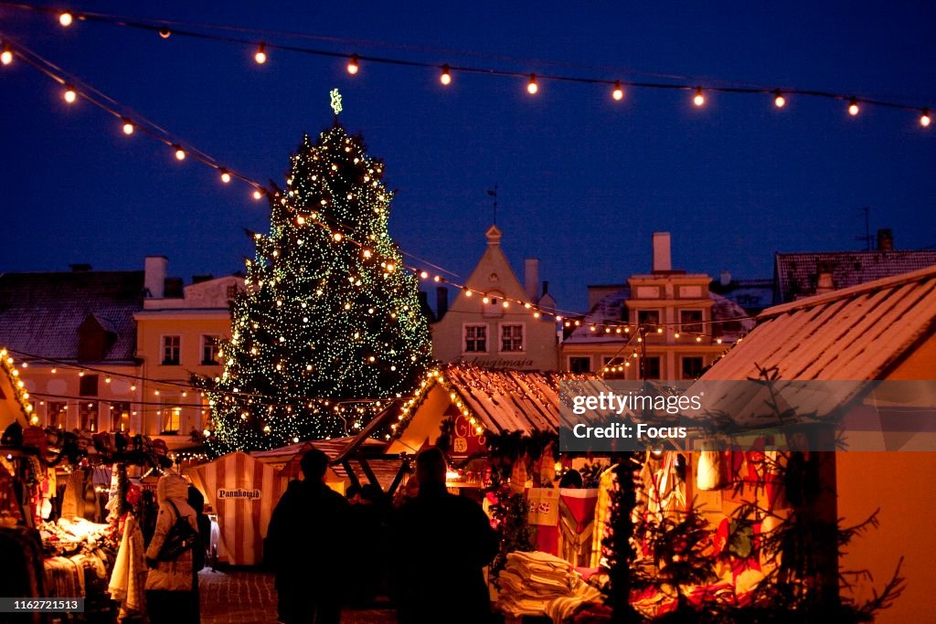 Christmas market on Town Hall Square, Tallinn