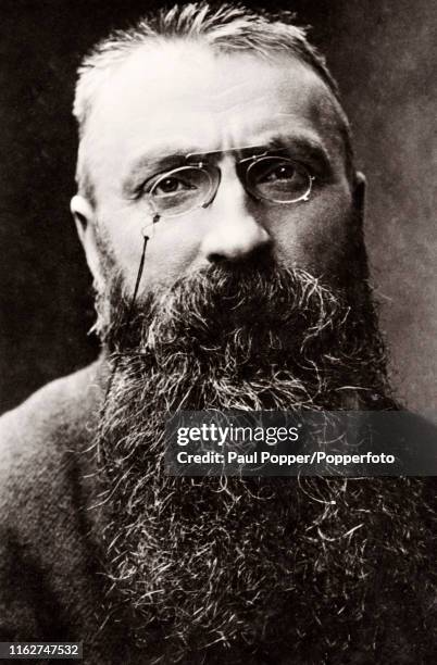 French sculptor Auguste Rodin, published in Paris, circa 1905.