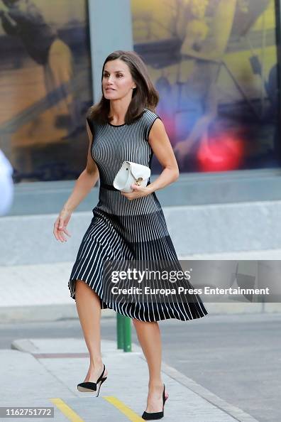 Queen Letizia Arrives At A Meeting With 'Fundeu BBVA' Queen Letizia Arrives At A Meeting With 'Fundeu BBVA'