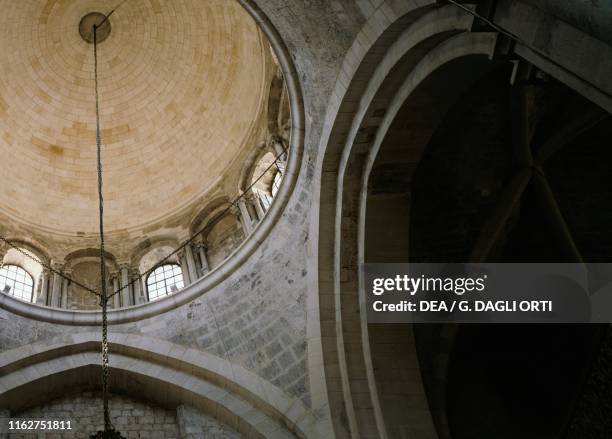 Inside of the dome over the omphalos, in the catholicon of the Church of the Holy Sepulcher , Jerusalem, Israel, 4th-19th century.