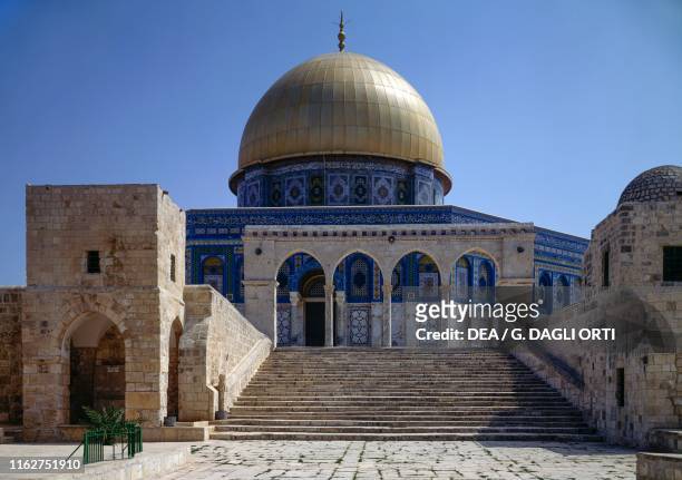 Steps leading to the Dome of the Rock Mosque , 687-691, Jerusalem, Israel.