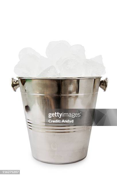 ice - champagne bucket stock pictures, royalty-free photos & images