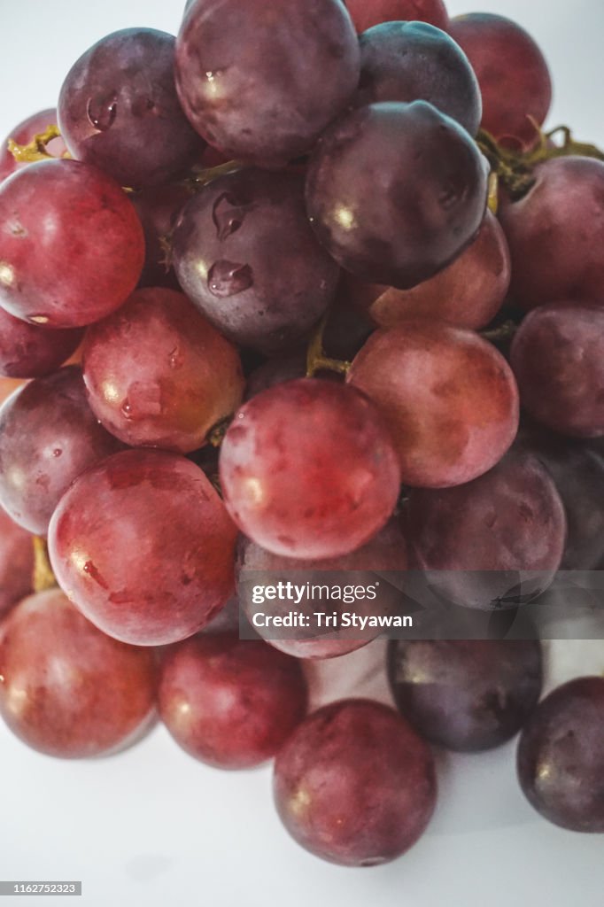 Red Fresh Grapes Fruit