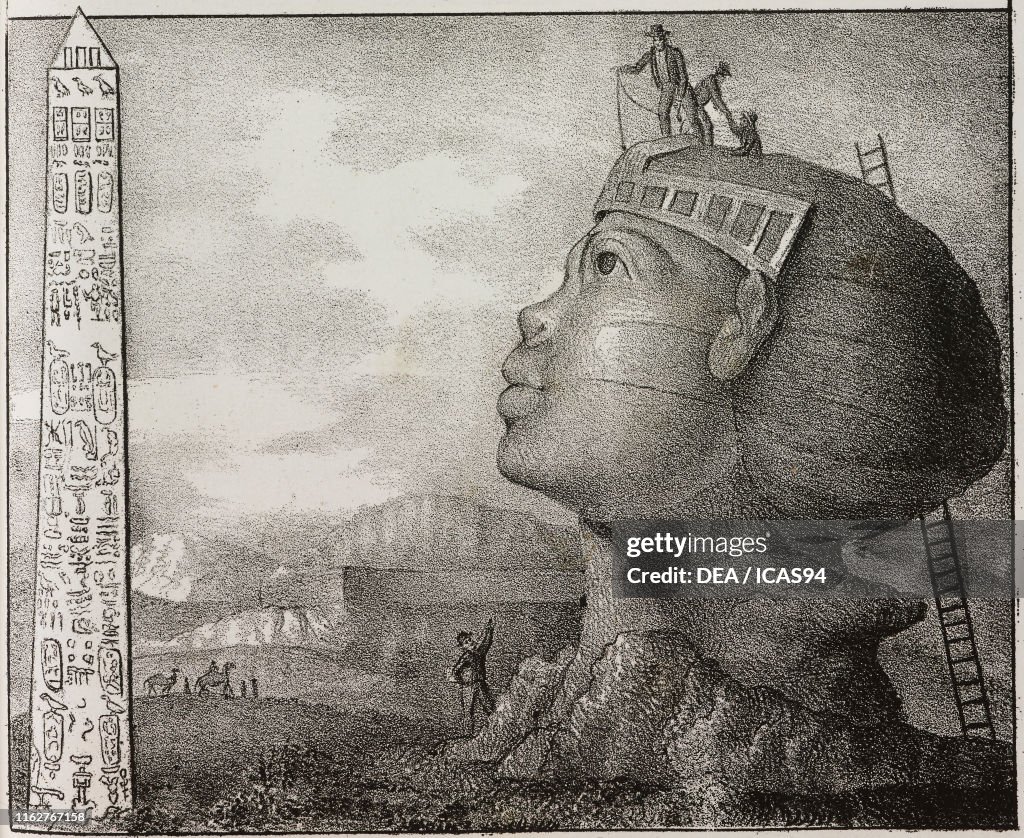 Cleopatra's obelisk, Sphinx of Giza, Egypt, Africa