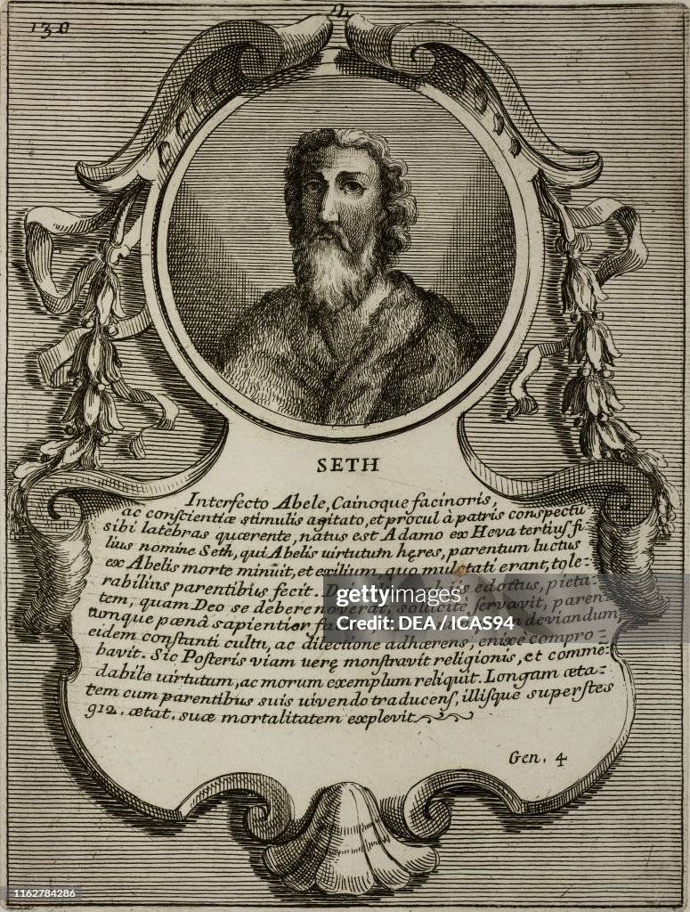 Portrait of Seth, third son of Adam and Eve, human biblical figure