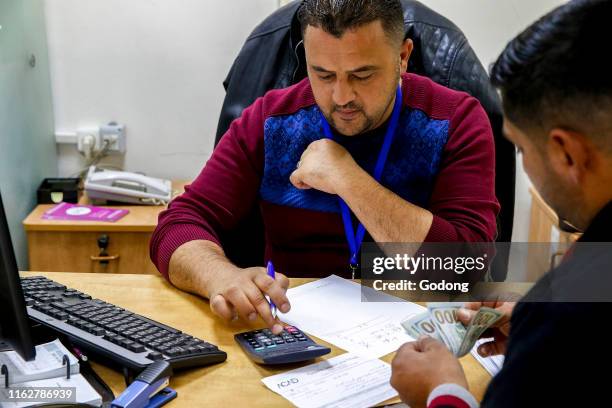 Palestinian microfinance agency office in Nablus, West Bank, Palestine.