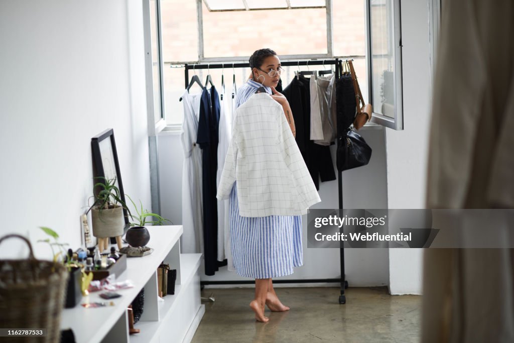 Millennial women getting ready for work
